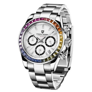 Pagani PD - 1644 Quartz Watch – Stainless Steel, Colorful Crystals - MRC STOREAccessoriesMy StorePagani PD - 1644 Multifunctional Stainless Steel Quartz Watch with Colorful Crystals - Fashionable & Waterproof - MRC STOREMRC STORECJNS204036001AZWhite Surface Steel Strip