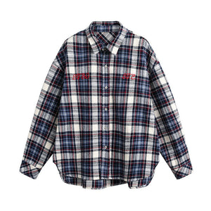 Plaid Casual Shirt – Front Short, Back Long - MRC STOREshirtMy StoreAutumn Women's Plaid Casual Shirt – Front Short Back Long Cotton Blend Cardigan - MRC STOREMRC STORECJDS225913202BYNavy BlueL