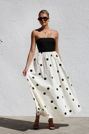 Polka Dot Print Stitching Chest Wrap A - Line Dress – Long Sleeveless Polyester Dress - MRC STOREDressMy StorePolka Dot Print Stitching Chest Wrap A - Line Dress – Long Sleeveless Polyester DressMRC STORECJLY228854703CXPicture ColorL