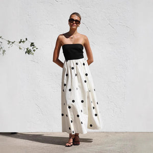 Polka Dot Print Stitching Chest Wrap A - Line Dress – Long Sleeveless Polyester Dress - MRC STOREDressMy StorePolka Dot Print Stitching Chest Wrap A - Line Dress – Long Sleeveless Polyester DressMRC STORECJLY228854703CXPicture ColorL