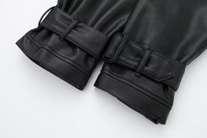 Leisure Imitation Leather Trench Coat - MRCSTORE