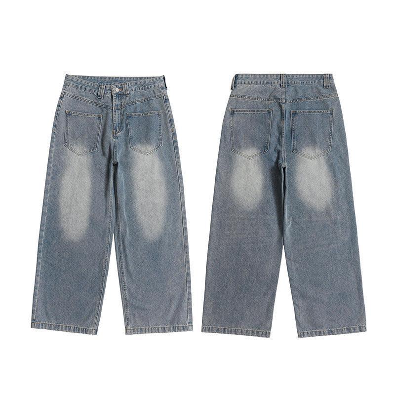 Retro Summer Jeans Loose Wide Leg Jeans for Men - Casual and Comfortable Denim Pants - MRC STORE