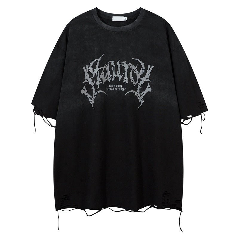 Retro T-Shirt - Tattered Loose Print - MRC STORET-ShirtsMy StoreMen’s Retro T-Shirt - Tattered Loose Print My Store MRC STORECJYH235425005EVBlack2XL