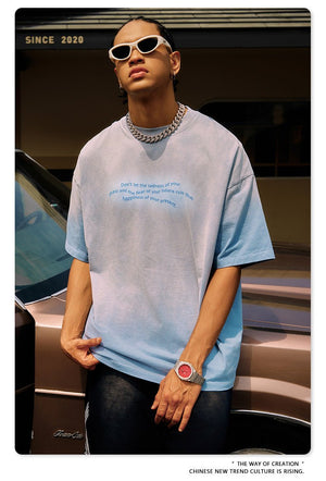 Retro T-Shirt - Washed Oversized Loose - MRC STORET-ShirtsMy StoreMen’s Retro T-Shirt - Washed Oversized Loose My Store MRC STORECJYH233197908HSLight GrayL