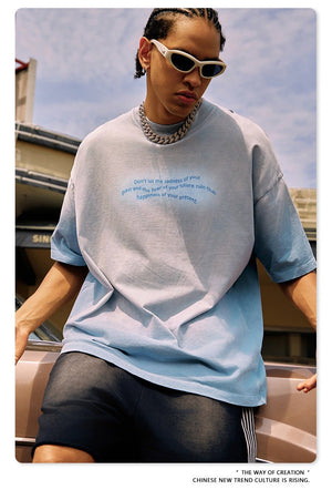 Retro T-Shirt - Washed Oversized Loose - MRC STORET-ShirtsMy StoreMen’s Retro T-Shirt - Washed Oversized Loose My Store MRC STORECJYH233197908HSLight GrayL