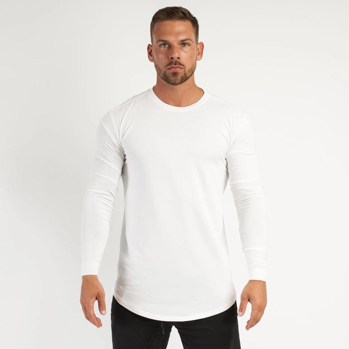 Round Neck Long Sleeve Workout Top – Perfect for Running, Training, and Daily Comfort - MRC STORE