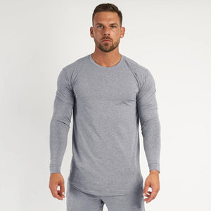 Round Neck Long Sleeve Workout Top – Perfect for Running, Training, and Daily Comfort - MRC STORE