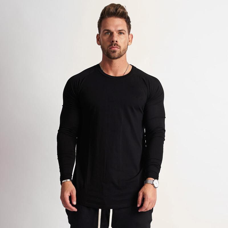 Round Neck Long Sleeve Workout Top – Perfect for Running, Training, and Daily Comfort - MRC STORE