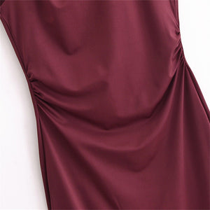 Satin Sleeveless Pleated Dress - MRC STOREDressMRC StoreSatin Sleeveless Pleated Dress MRC Store MRC STORECJLY254098609IRBlackL