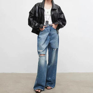 Sheepskin Jacket - Retro Loose Chic - MRC STOREJacketsMRC STORESheepskin Jacket - Retro Loose Chic - MRC STOREMRC STORECJYD220101303CXBlackL