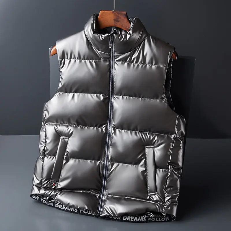 Shiny Down Cotton Fashion Vest Jacket - MRC STORETopMy StoreShiny Down Cotton Fashion Vest Jacket - MRC STOREMRC STORECJYR147814030DWGold2XL