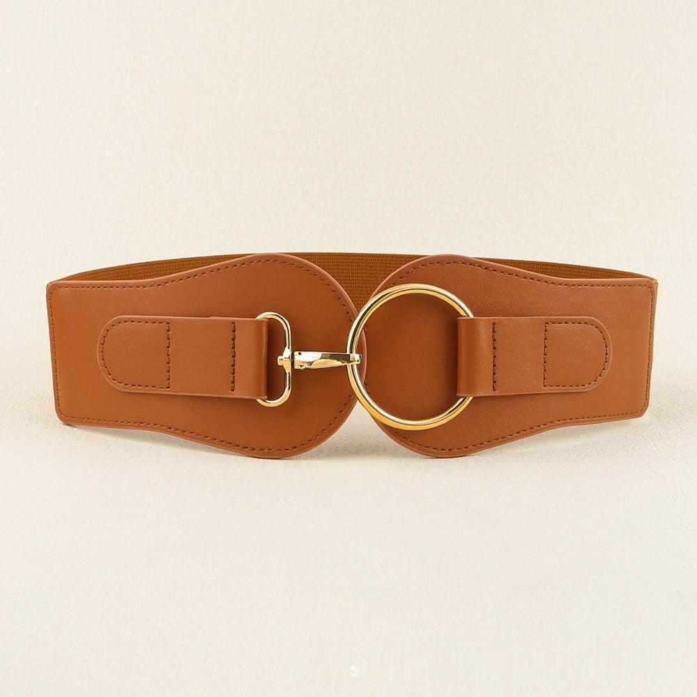 Simple Sweet Cool PU Leather Decoration Wide Belt – Stylish Business Accessory - MRC STORE