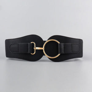 Simple Sweet Cool PU Leather Decoration Wide Belt – Stylish Business Accessory - MRC STORE