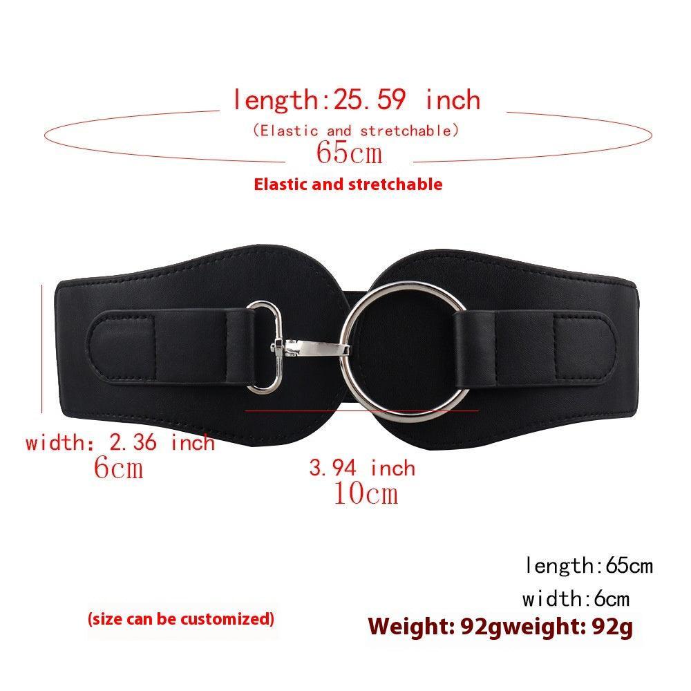 Simple Sweet Cool PU Leather Decoration Wide Belt – Stylish Business Accessory - MRC STORE