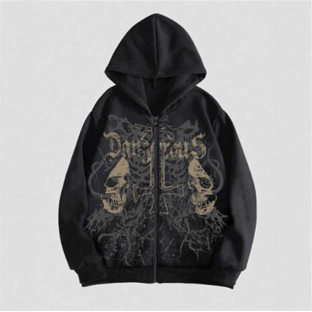 Skull Print Harajuku Hooded Sweatshirt - MRC STOREHoodieMRC STORESkull Print Harajuku Hooded Sweatshirt MRC STORE MRC STORECJWY252910506FUBlack3XL