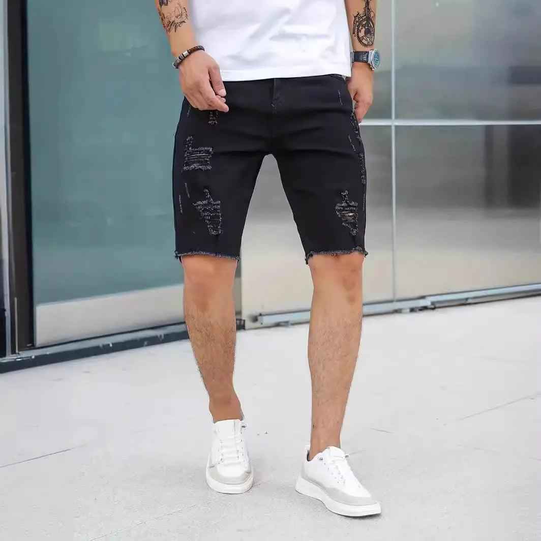 Slim Fit Denim jean Shorts - MRC STOREbottomsMy StoreSlim Fit Denim jean ShortsMRC STORECJYD208167217QJ2XLBlack