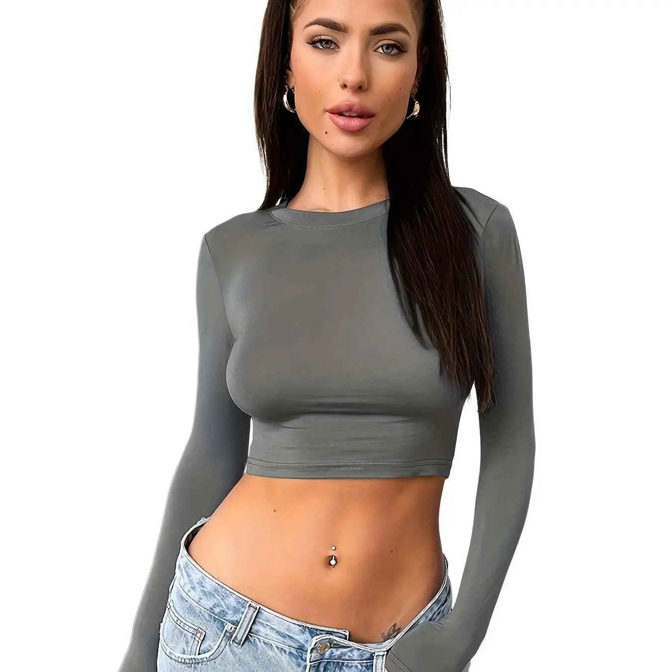 Slim Fit Long Sleeve T-Shirt - MRC STOREclothesMRC STORESlim Fit Long Sleeve T-ShirtMRC STORECJCS191114718RIDark GrayL