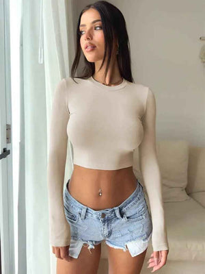 Slim Fit Long Sleeve T-Shirt - MRC STOREclothesMRC STORESlim Fit Long Sleeve T-ShirtMRC STORECJCS191114728BYBlackL