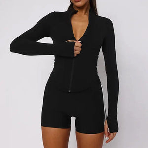 Slim Fit Zipper Sports Suit - MRC STORETopMy StoreSlim Fit Zipper Sports Suit - MRC STOREMRC STORECJLS211625603CXBlackL