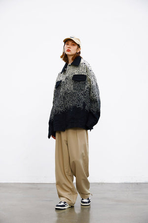 Solid Color Casual Commuter Jacket - MRC STOREJacketsMRC STOREPerson wearing a patterned jacket, beige pants, and a cap on a white backgroundMRC STORECJXZ195935002BYBlackL