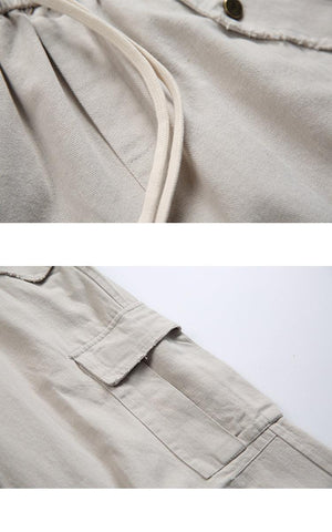 Solid Color Multi-Pocket straight Pants Casual for Men - MRC STORE