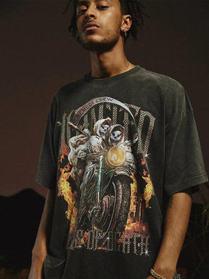 Soul Chariot Loose Fit T-Shirt - MRC STORETopMy StoreSoul Chariot Loose Fit T-Shirt - MRC STOREMRC STORECJYH144904705EVBlack2XL