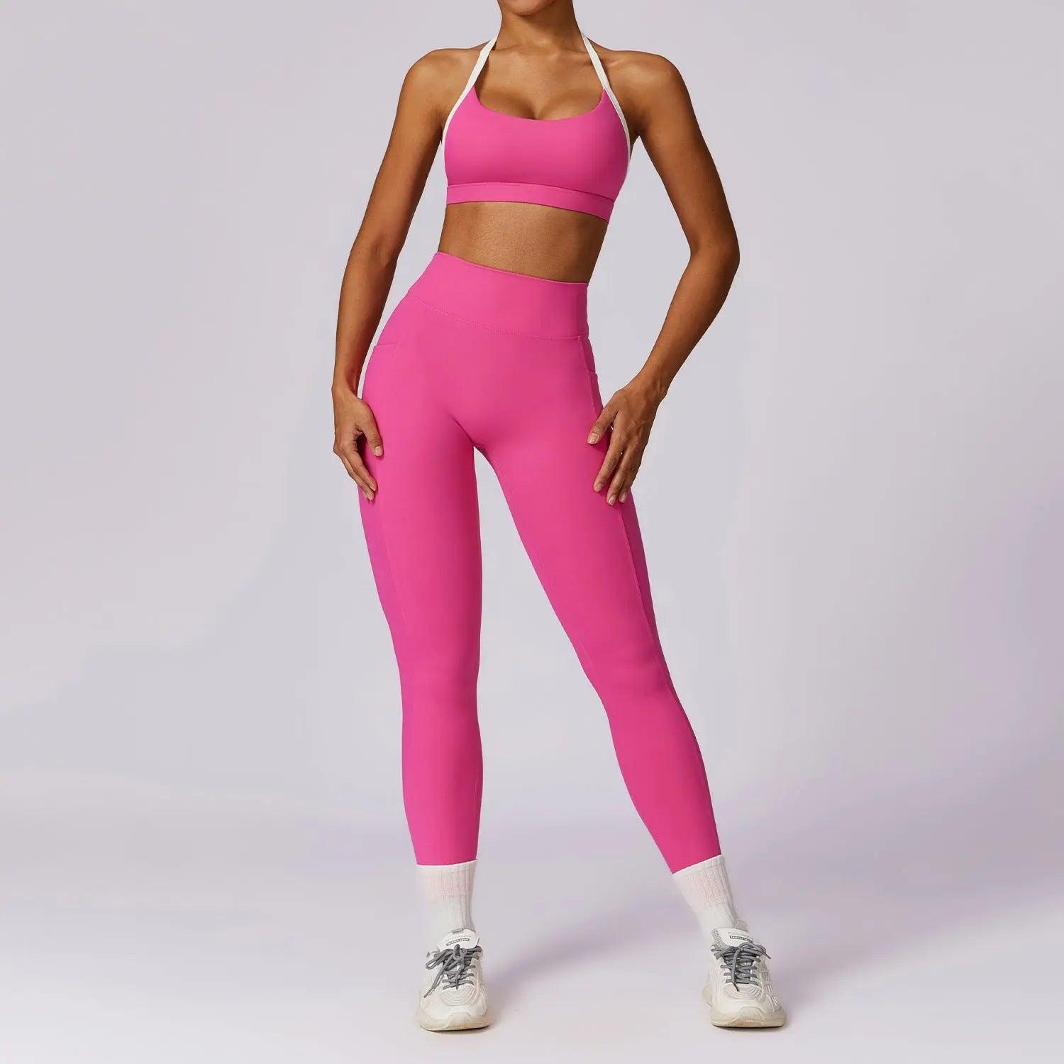 Spring Casual Contrast Color Yoga Suit - MRC STORETopMy StoreSpring Casual Contrast Color Yoga Suit - MRC STOREMRC STORECJDK200349011KPBra Trousers Rose RedL