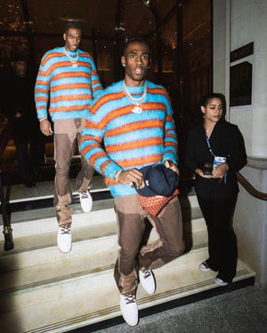 Striped Loose Fit Sweater – High Street Style - MRC STORESweaters & HoodiesMy StoreHigh Street Loose - Fit Striped Sweater – Trendy American Style for Autumn - MRC STOREMRC STORECJYD223595706FUApricot BlackL