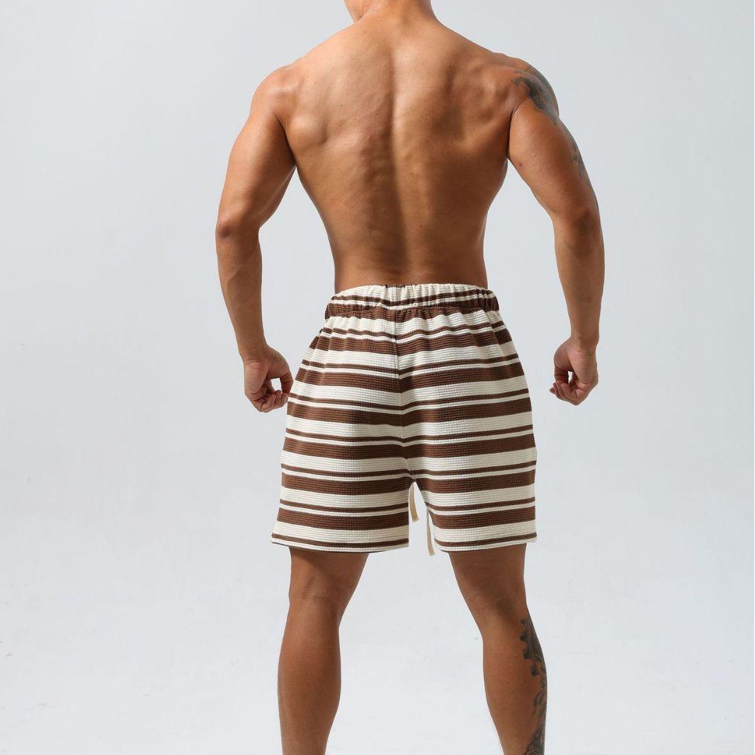 Striped Moisture Wicking Sports Shorts – Casual Fitness Wear - MRC STORE