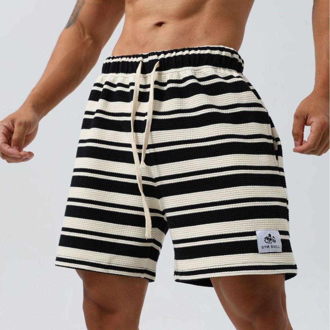 Striped Moisture Wicking Sports Shorts – Casual Fitness Wear - MRC STORE