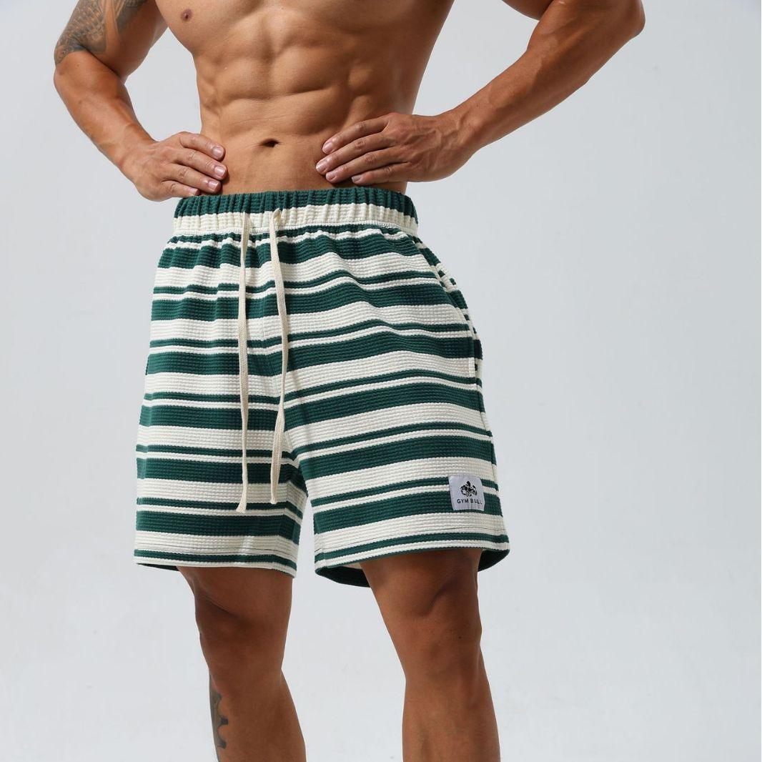 Striped Moisture Wicking Sports Shorts – Casual Fitness Wear - MRC STORE
