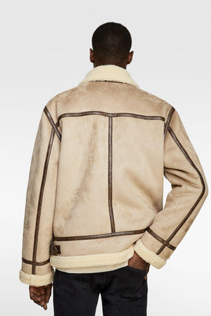 Suede Lapel Jacket – Soft Winter Coat with Casual Elegance in Solid Colors - MRC STORE