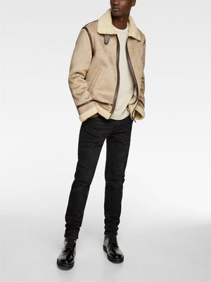 Suede Lapel Jacket – Soft Winter Coat with Casual Elegance in Solid Colors - MRC STORE