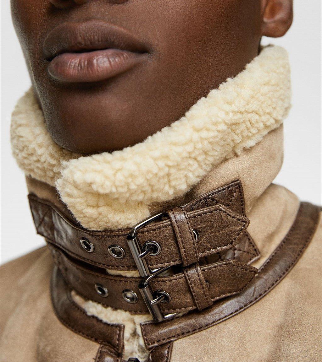 Suede Lapel Jacket – Soft Winter Coat with Casual Elegance in Solid Colors - MRC STORE