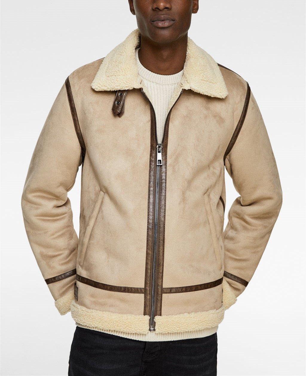 Suede Lapel Jacket β Soft Winter Coat with Casual Elegance in Solid Colors - MRC STORE