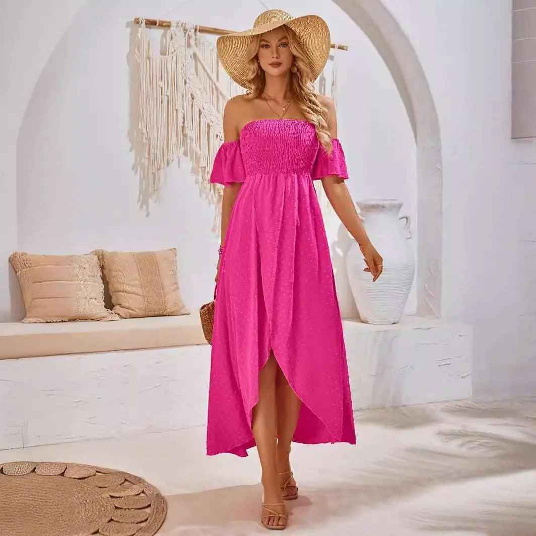 Summer Fashion Long Beach Dress - MRC STOREclothesMy StoreSummer Fashion Long Beach DressMRC STORECJLY205743607GTRose RedL