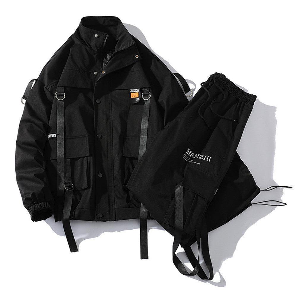 Trendy Plus Size Stand Collar Jacket Suit Set - Modern Elegance - MRC STOREsetMy StoreTrendy Plus Size Stand Collar Jacket Suit Set - Modern Elegance - MRC STOREMRC STORECJXZ160037804DWBlack2XL