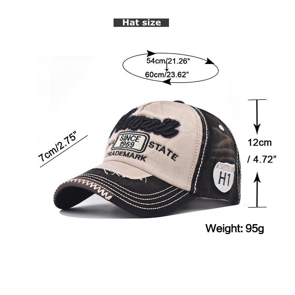 Unisex Cotton Cowboy Hat – Adjustable Dome Peaked Cap for All Seasons - MRC STORE