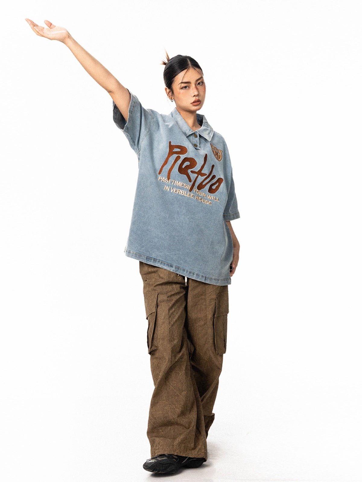 Unisex Denim T-Shirt - Retro Loose Short Sleeve - MRC STORET-ShirtsMy StoreUnisex Denim Shirt - Retro Loose Short Sleeve My Store MRC STORECJDS234464602BYBlackL