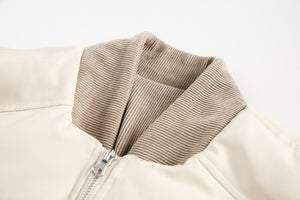 Unisex PU Stitching Cotton - Padded Jacket - MRC STOREJacketsMy StoreUnisex PU Stitching Cotton - Padded Jacket My Store MRC STORECJPK249059902BYBeigeL