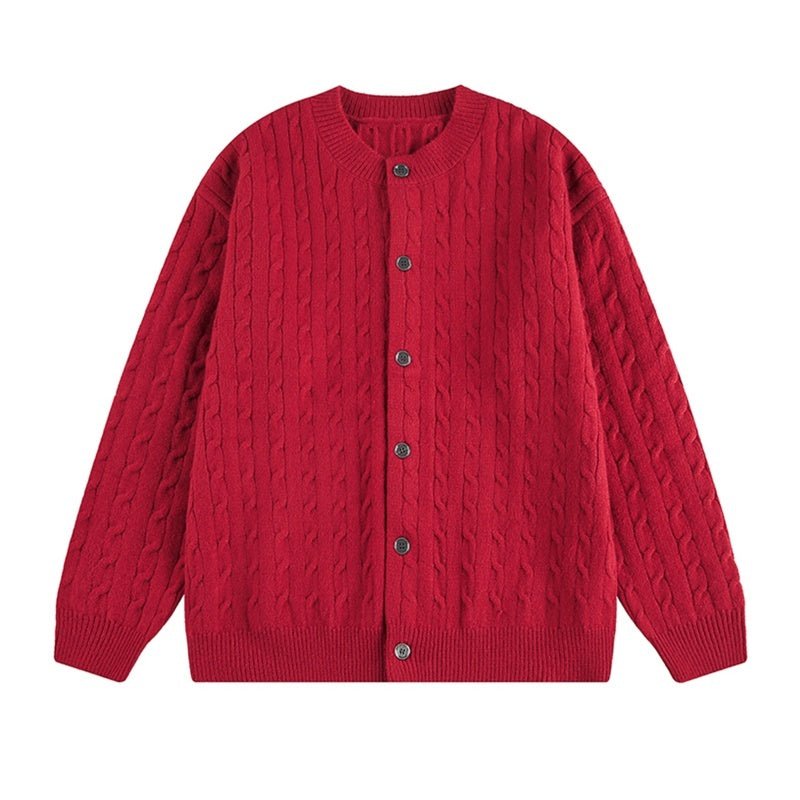 Unisex Twisted Solid Color Sweater Cardigan - MRC STORESweaters & HoodiesMRC STOREUnisex Twisted Solid Color Sweater Cardigan MRC STORE 82.99MRC STORECJWY259534423WDRed2XL