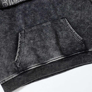 Vintage Black Acid Wash Hoodie with Embroidered Logo Patch - MRC STORETopMy StoreVintage Black Acid Wash Hoodie with Embroidered Logo Patch - MRC STOREMRC STORECJWY209581603CXBrownL