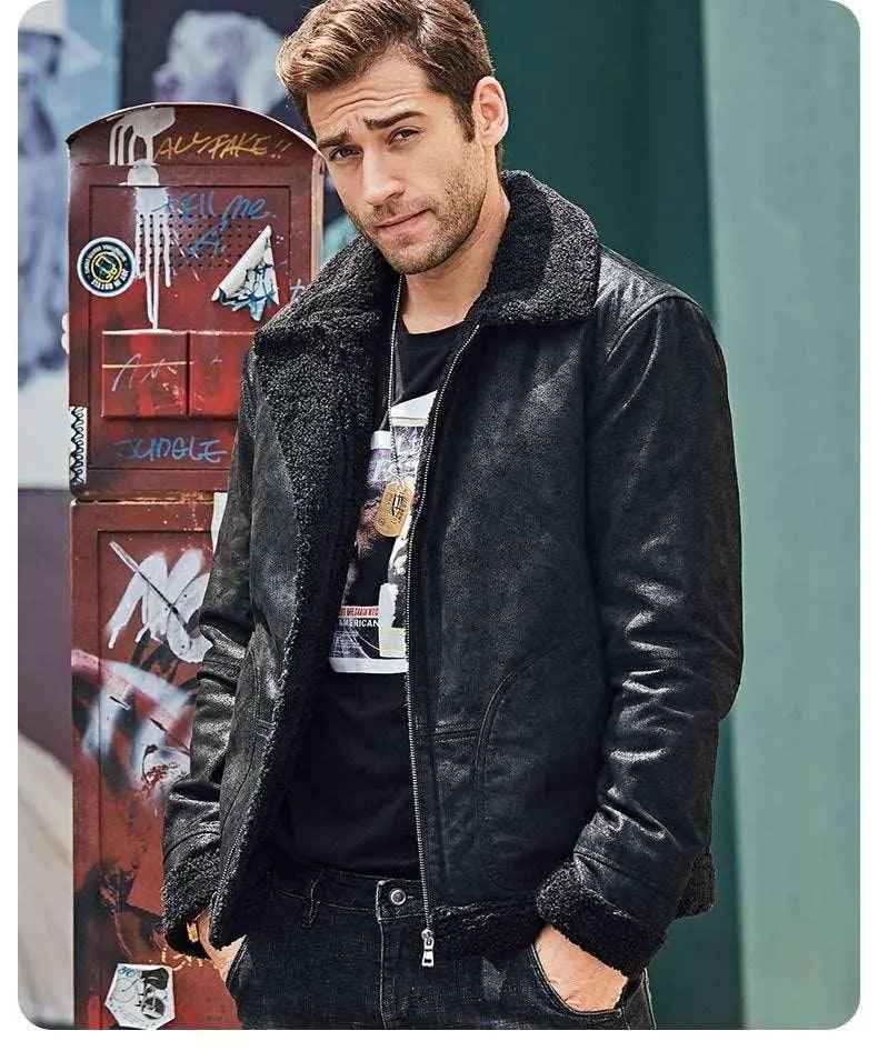 Vintage Casual American Leather Jacket - MRC STOREJacketsMy StoreVintage Casual American Leather JacketMRC STORECJPK177365113MNBlack2XL