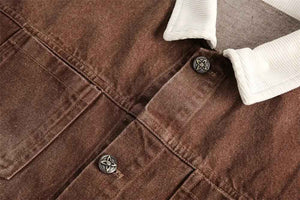 Vintage Punk Denim Jacket - MRC STOREtopMy StoreVintage Punk Denim JacketMRC STORECJXZ209743402BYBrownL