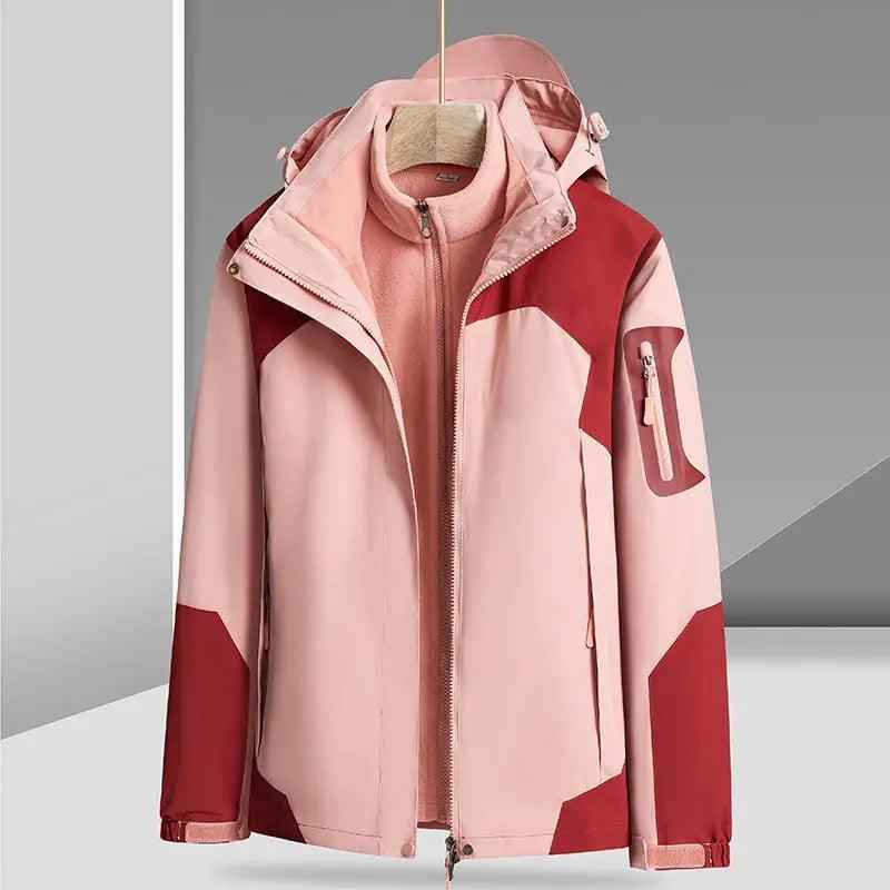 Waterproof Jacket Three - in - one - MRC STOREclothesMy StoreWaterproof Jacket Three - in - oneMRC STORECJYD186486527AZWomen Pink4XL