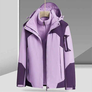 Waterproof Jacket Three - in - one - MRC STOREclothesMy StoreWaterproof Jacket Three - in - oneMRC STORECJYD186486520TGLight Purple For Women4XL