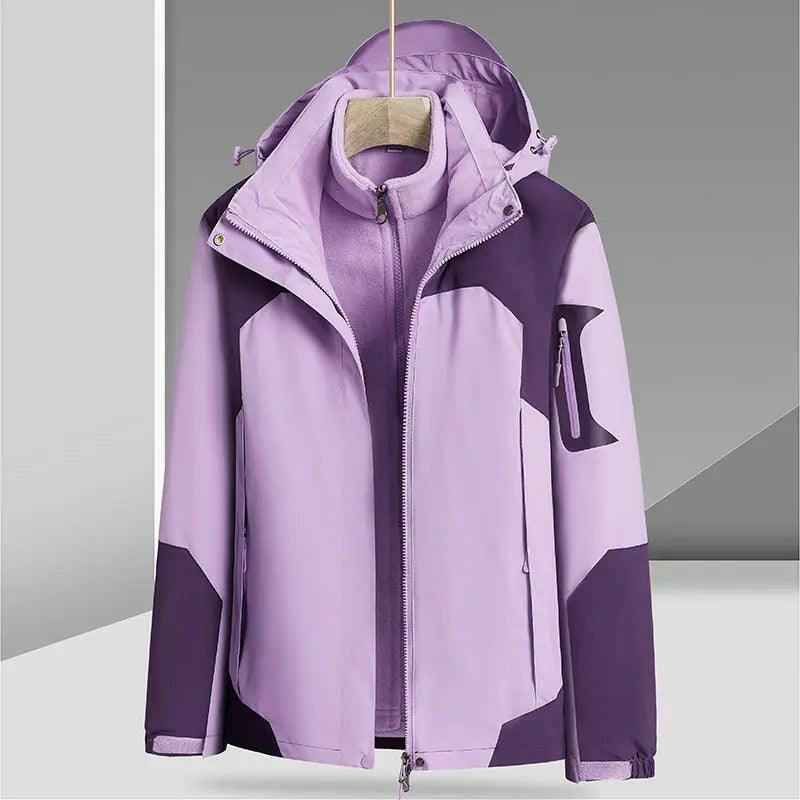 Waterproof Jacket Three - in - one - MRC STOREclothesMy StoreWaterproof Jacket Three - in - oneMRC STORECJYD186486520TGLight Purple For Women4XL
