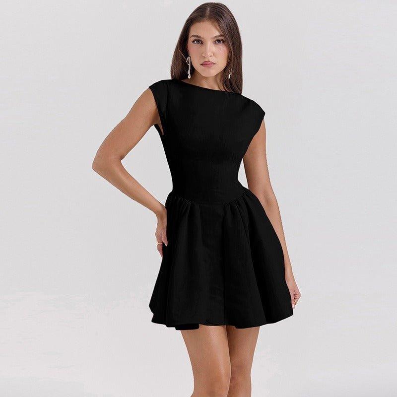 Women's Backless Lace Up Dress – Chic and Elegant High Waist Design - MRC STORE