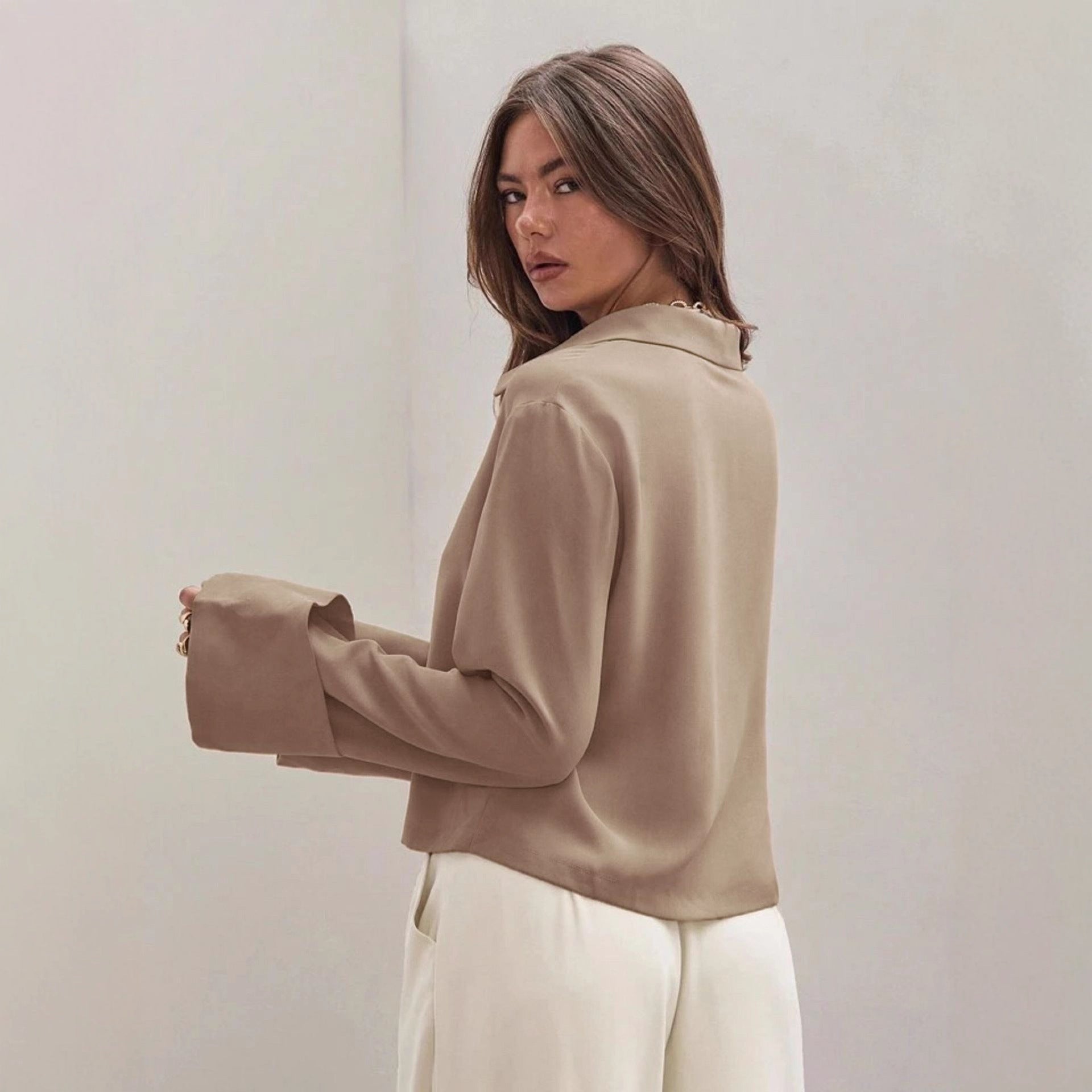 Women’s Bowknot Lace - Up Cardigan Shirt - MRC STOREshirtMy StoreWomen’s Bowknot Lace - Up Cardigan Shirt My Store MRC STORECJYD249264704DWKhakiL