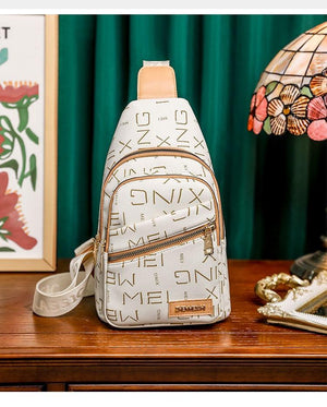 Women’s Crossbody Chest Bag - Fashion Letters PU - MRC STOREAccessoriesMy StoreWomen's Chest Bag with Fashion Letters – New Printed Crossbody Bag for Daily Use - MRC STOREMRC STORECJYD227342401AZWhite